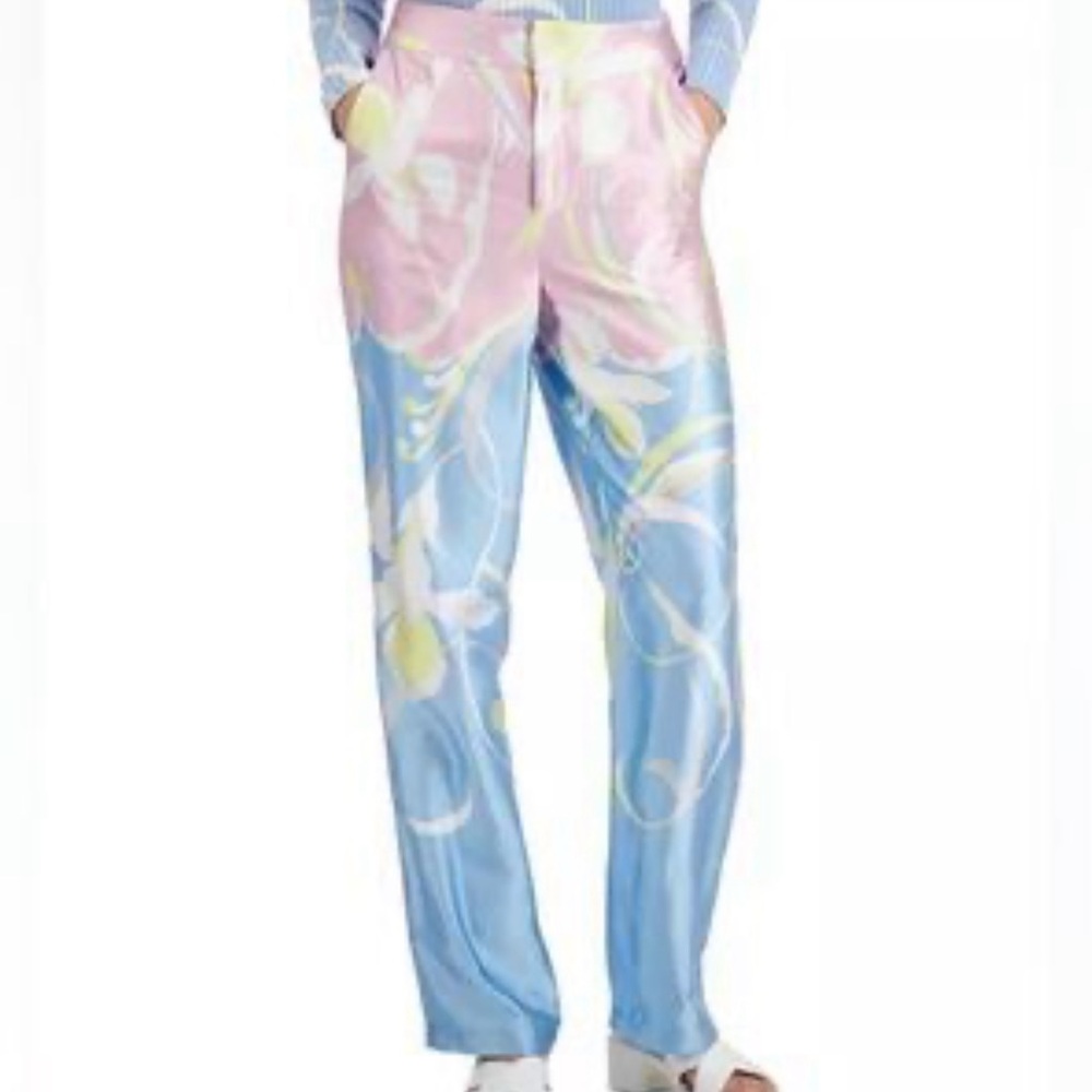 INC International Concepts Pink and Blue Floral Pantsuit